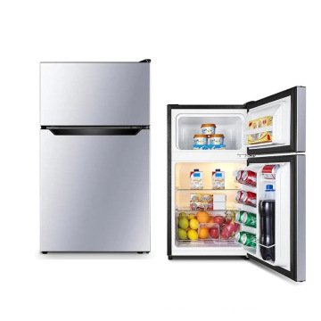 Smad 3.3cuft Hotel Home Dorm Double Door Refrigerator with Top Freezer